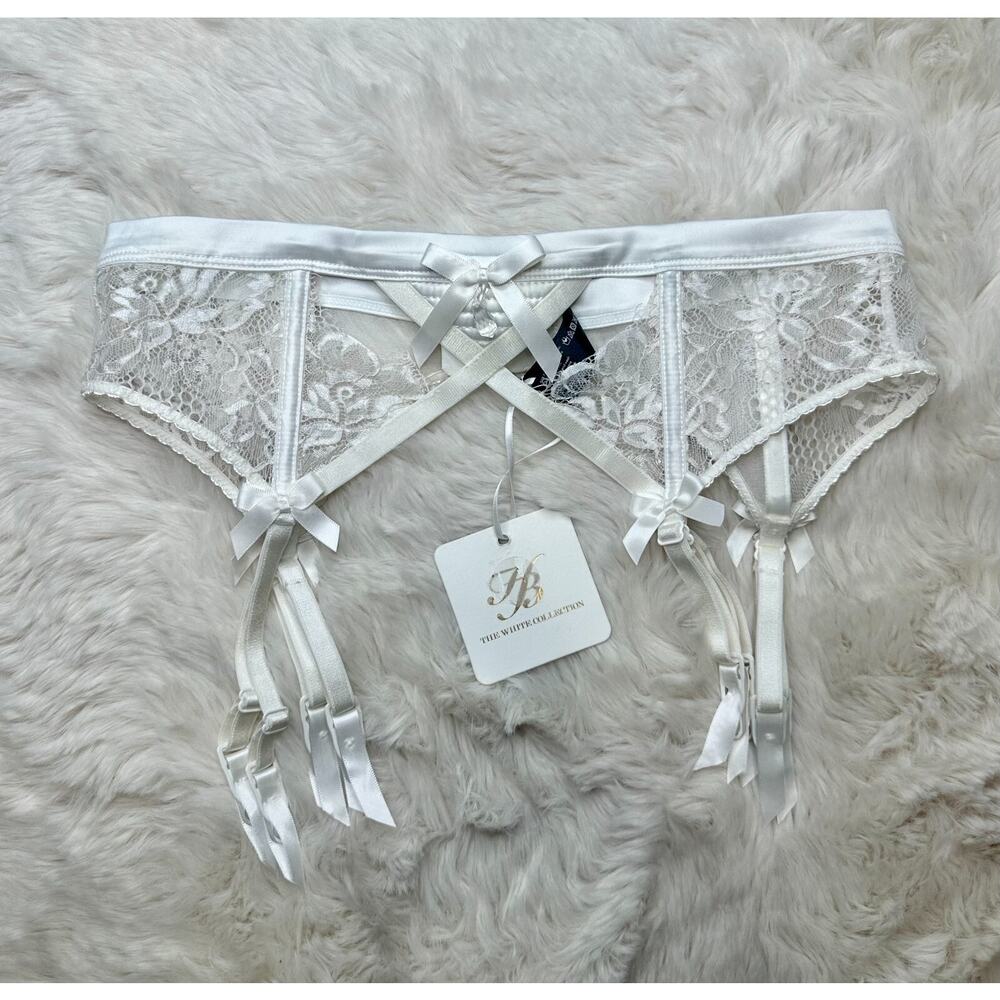 Honey Birdette JESSE JANE🤍 Ivory White Floral Garter Medium